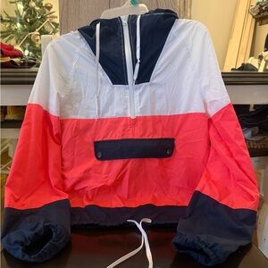 American Eagle Outfitters Navy and White Jacket